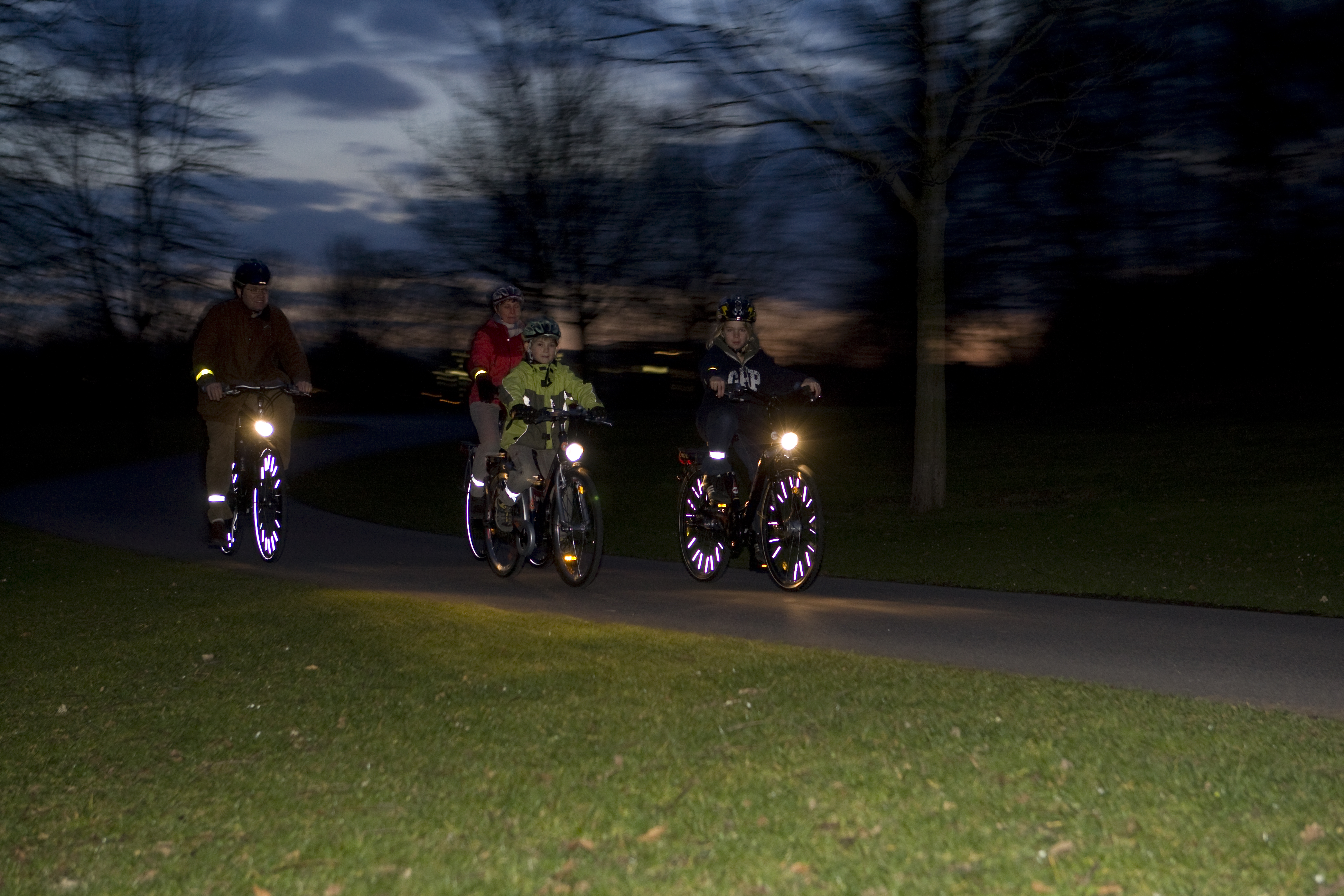 Reflektoren am Fahrrad für bessere Sichtbarkeit bei Dunkelheit